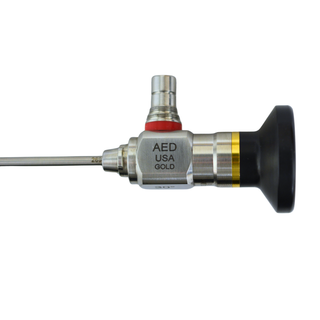 AED Gold Micro Laparoscope, 3mm x 30cm, 30 Degree, Reverse Light Post | 8830BL-R