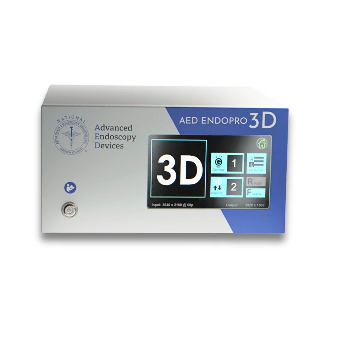 AED Endopro 3D device packaging on a white background