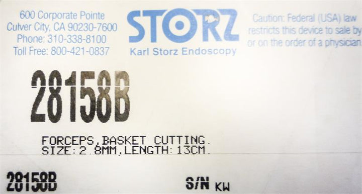 Storz Arthroforce Basket Cutting Forcep| 28158B