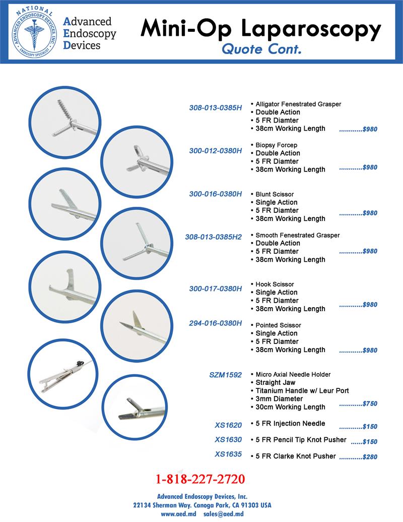 Mini Op Lap Secondary Set | MOL SET-2 – Endoscopy Superstore