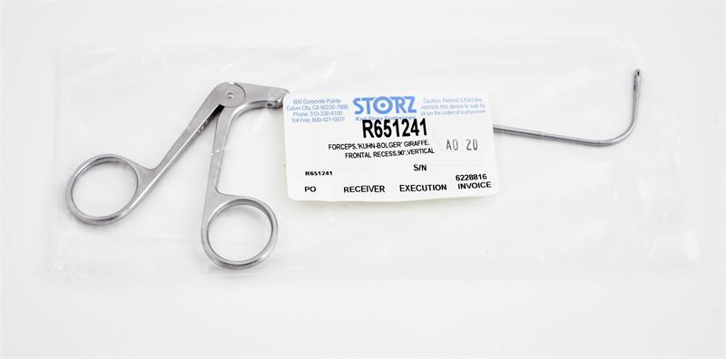 Storz Kuhn-Bolger Double Sppon Giraffe Forceps, 90º | 651241