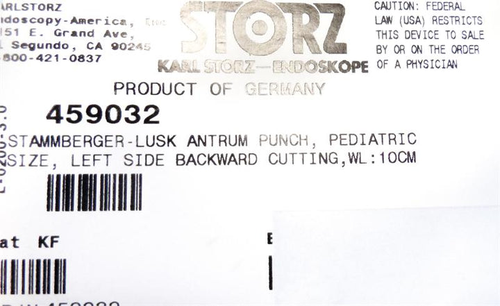 Storz Stammberger-Lusk Antrum Punch Forceps, Left Side | 459032